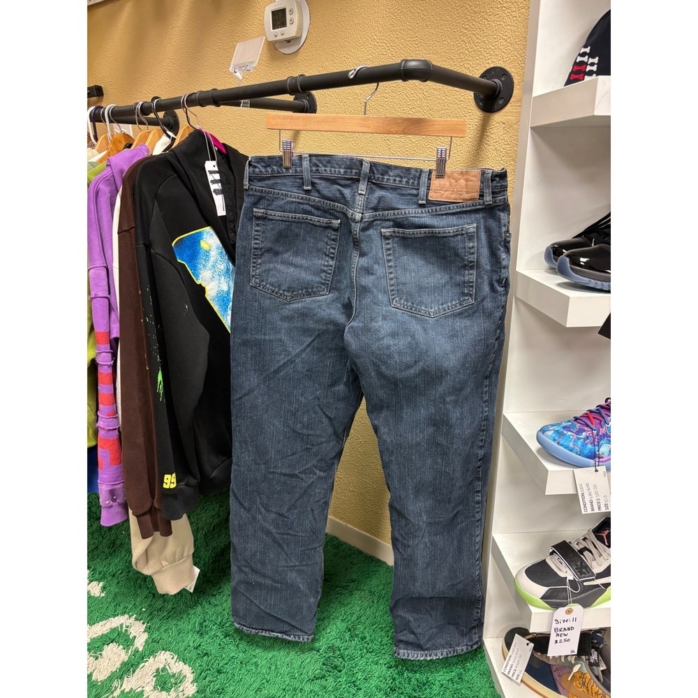 Eddie Bauer Mens Flannel Lined Jeans Blue Straight Leg 38x34 Denim Pants